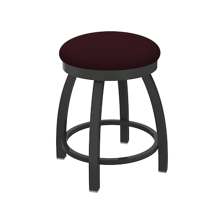 Holland Bar Stool Co 18" Swivel Vanity Stool, Pewter Finish, Canter Bordeaux Seat 80218PW005